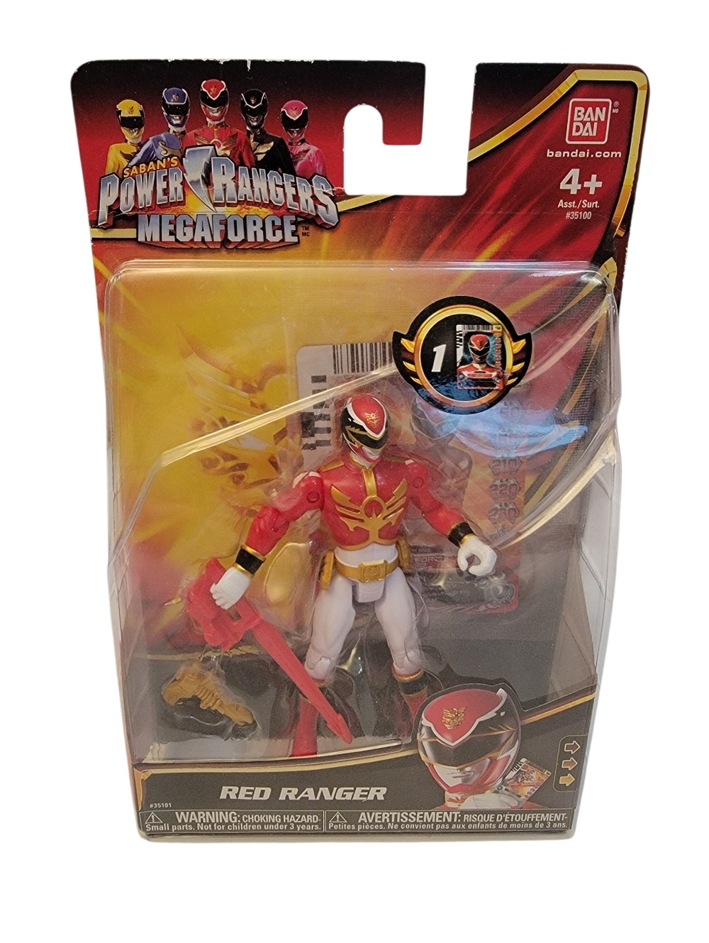 2012 Bandai Sabans Power Rangers Megaforce Red Ranger Action Figure #35100